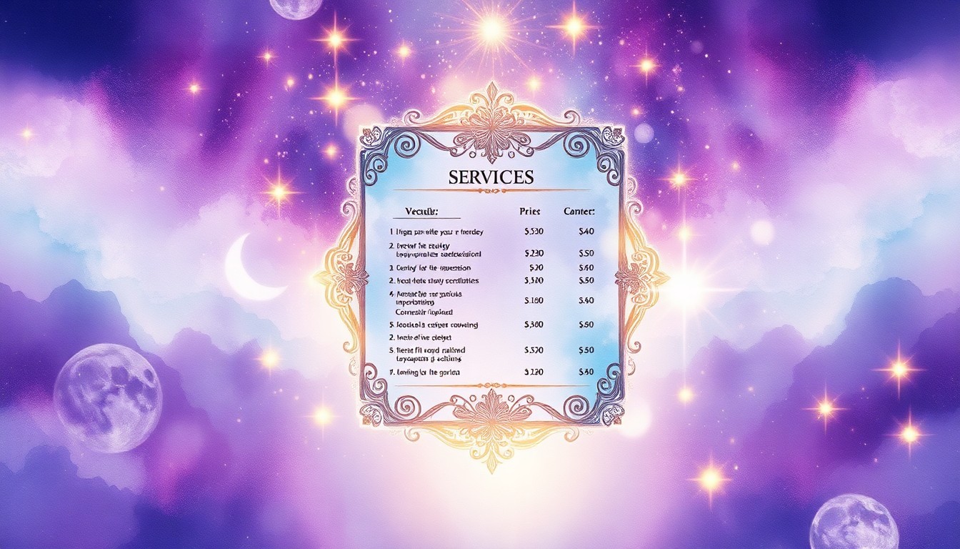 占星術鑑定の料金相場とサービス形態