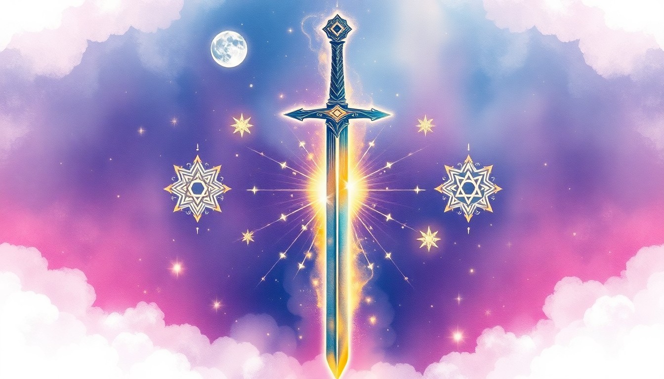 正位置のソードのキング：知性と公正さの象徴